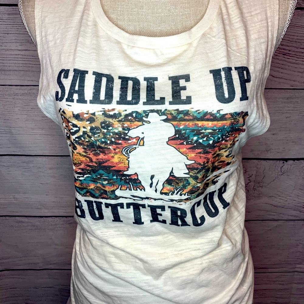 Saddle Up Buttercup Tank